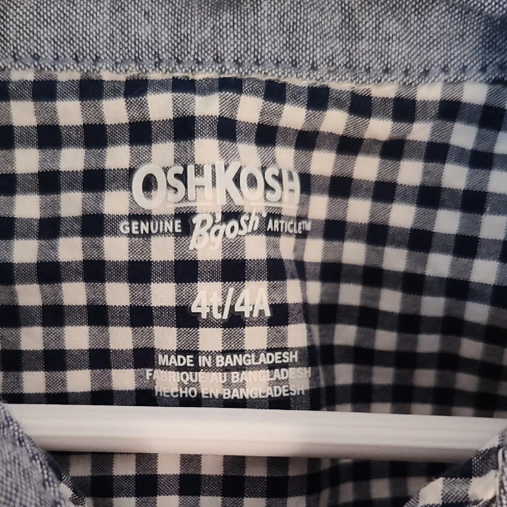 OshKosh B'gosh Black and White Checkered Button Down Shirt